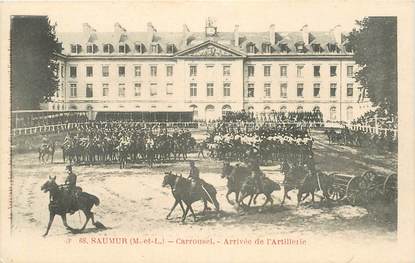 CPA FRANCE 49 "Saumur, Ecole de cavalerie, Arrivée de l'Artillerie"