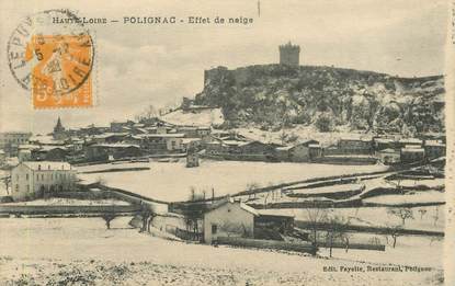 CPA FRANCE 43 "Polignac sous la neige"