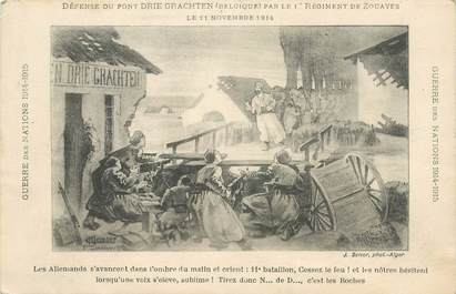 CPA BELGIQUE "1914, Le Pont Drie Grachten"