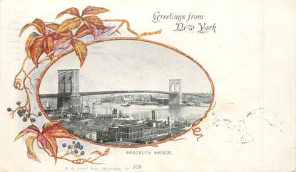CPA USA "New York le pont de Brooklyn"