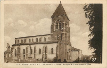 / CPA FRANCE 43 "Saint Georges d'Aurac, église"