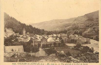 / CPA FRANCE 04 "Colmars les Alpes, vue générale et le fort de Savoie"