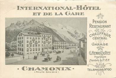 CPA FRANCE 74 " Chamonix, Hôtel de la Gare"