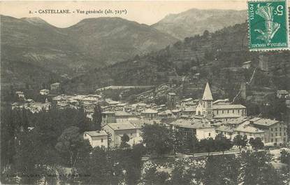 / CPA FRANCE 04 "Castellane, vue générale"