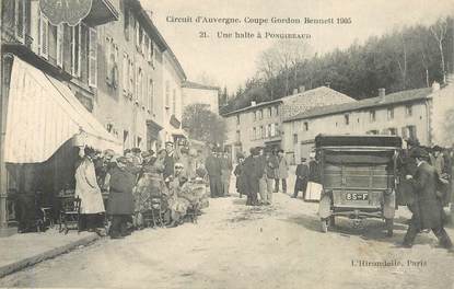 CPA FRANCE 63 "Pongibaud, circuit automobile Gordon Bennett 1905"