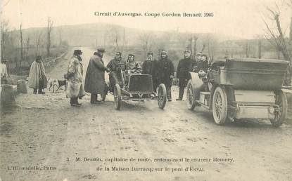 CPA FRANCE 63 "Enval, Coupe Gordon Bennett 1905, circuit automobile"