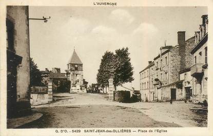 CPA FRANCE 63 "Saint Jean des Ollières, place de l'Eglise"