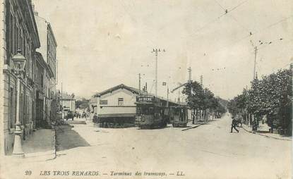 CPA FRANCE 69 "Les Trois Renards, terminus des tramways"