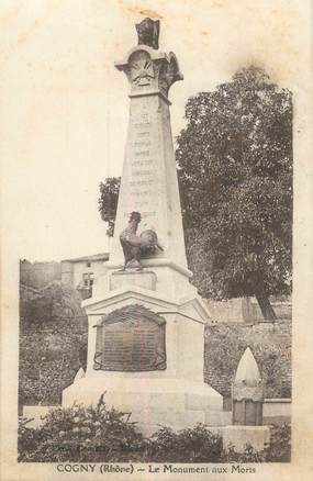 CPA FRANCE 69 "Cogny, le monument aux morts"