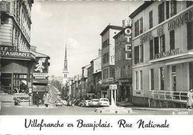 CPSM FRANCE 69 "Villefranche en Beaujolais, rue Nationale"