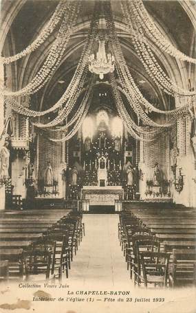 CPA FRANCE 86 "La Chapelle Baton, intérieur de l'Eglise"