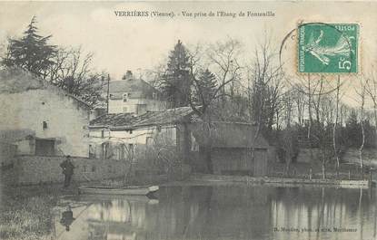 CPA FRANCE 86 "Verrières, vue prise de l'Etang de Fontenille"