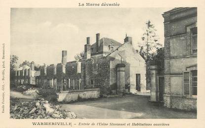 CPA FRANCE 51 "Warmeriville, Entrée de l'Usine Simonnet"