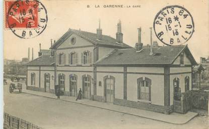 CPA FRANCE 92 "La Garenne, la gare"