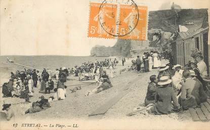 CPSM FRANCE 76 "Etretat, la plage"