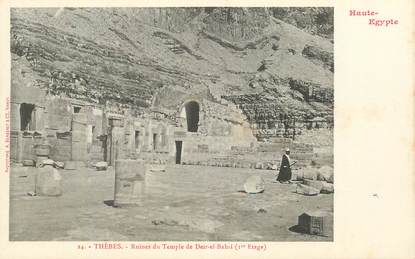 CPA EGYPTE "Thèbes, ruines du temple de Deir el Bahri " / Ed. BERGERET 