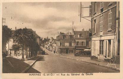 CPA FRANCE 95 "Marines, Rue de Général de Gaulle"