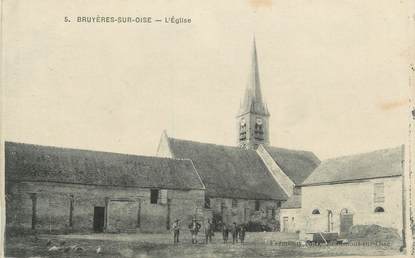 CPA FRANCE 95 "Bruyères-sur-Oise, Eglise"