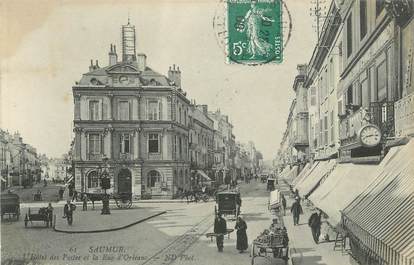CPA FRANCE 49 "Saumur, Hôtel des Postes, Rue d'Orléans"