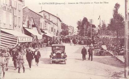 CPA FRANCE 12 "La Cavalerie, Avenue de l'Hospitalet, Place des fêtes"