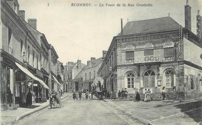 CPA FRANCE 72 "Ecommoy, Poste, Rue Gambetta"