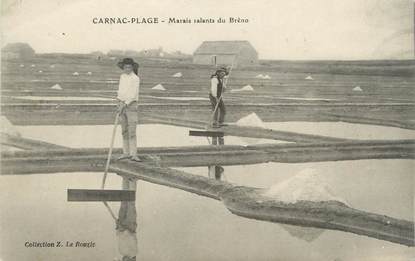 CPA FRANCE 56 "Carnac-Plage, Marais salants du Brèno"