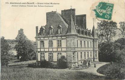 CPA FRANCE 56 "Guémené-sur-Scorff, Grand Hôtel Moderne, Ancien Château Féodal des Rohan-Guémené"
