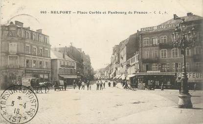 CPA FRANCE 90 "Belfort, Place Corbis et >Faubourg de France"
