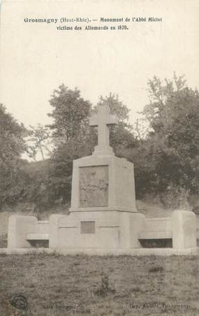 CPA FRANCE 68 "Grosmagny, Monument de l'Abbé Miclot"