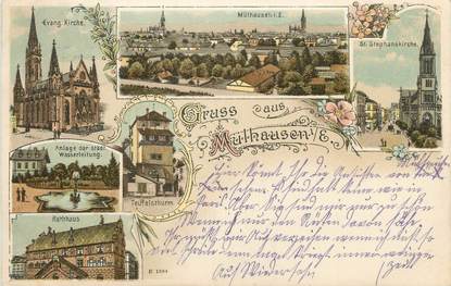 CPA FRANCE 68 "Mulhouse, / GRUSS"