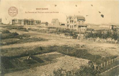 CPA FRANCE 59 "Bray-Dunes, Le Tennis et Villa dans les dunes"