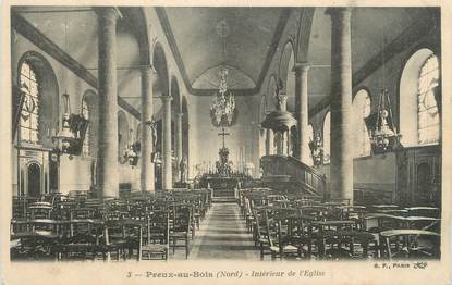 CPA FRANCE 59 "Preux-au-Bois, Intérieur de l'Eglise"