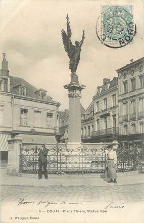 CPA FRANCE 59 "Douai, Place Thiers, Statue Spa"