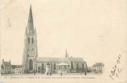 CPA FRANCE 59 "Hondschoote, Eglise et Monument Commèmoratif de la Bataille d'Hondschoote"