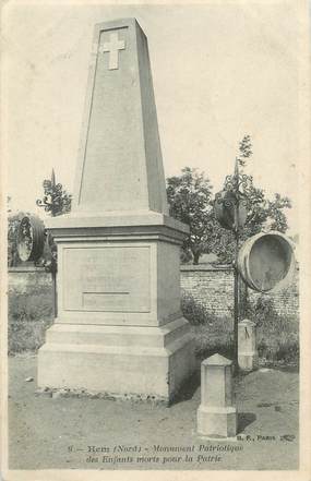 CPA FRANCE 59 "Hem, Monument Patriotique des Enfants Morts pour la Patrie"