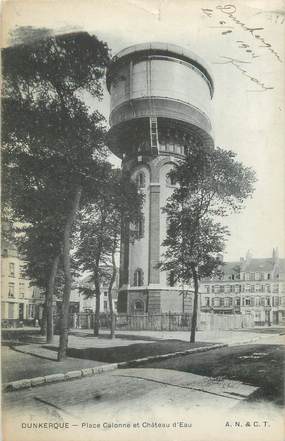 CPA FRANCE 59 "Dunkerque, Place Calonne, Château d'eau"