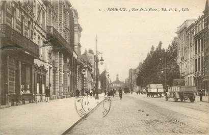 CPA FRANCE 59 "Roubaix, Rue de la Gare"