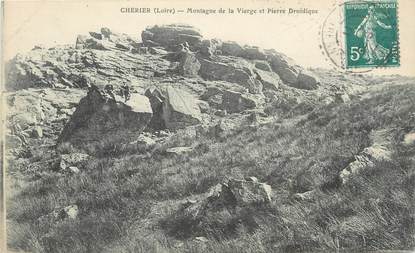 CPA FRANCE 42 "Cherier, Montagne de la Vierge et Pierre Druidique"