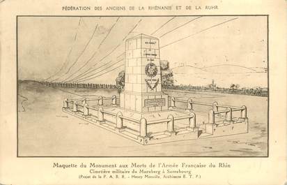 CPA FRANCE 57 "Sarrebourg, Maquette du Monument aux Morts, Cimetière militaire du Marxberg à Sarrebourg"