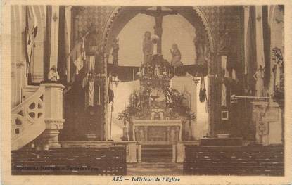 CPA FRANCE 71 "Azé, Intérieur de l'Eglise"