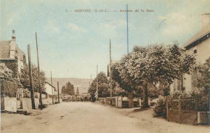 CPA FRANCE 71 "Mesvres, Avenue de la Gare"