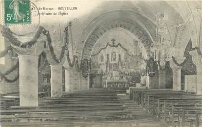 CPA FRANCE 71 "Roussillon, En Morvan, Intérieur de l'Eglise"