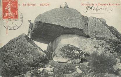 CPA FRANCE 71 "Uchon, En Morvan, Rochers de la Chapelle Saint-Rau"