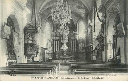 CPA FRANCE 70 "Granges-la-Ville, Intérieur de l'Eglise"