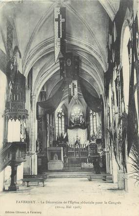 CPA FRANCE 70 "Faverney, Décorations de l'Eglise Abbatiale pour le Congrès"