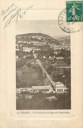 CPA FRANCE 06 "Grasse, vue générale de la ligne du Funiculaire"