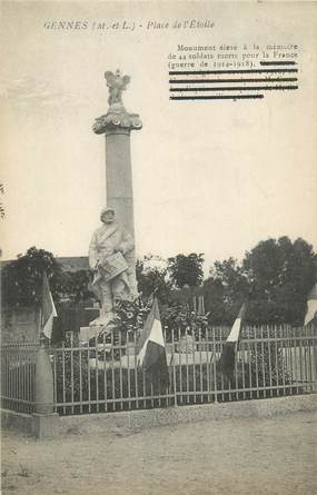 CPA FRANCE 49 "Gennes, Place de l'Etoile, Monument aux Morts"