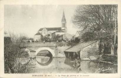 CPA FRANCE 49 "Somloire, Pont de Pierre, Lavoir"