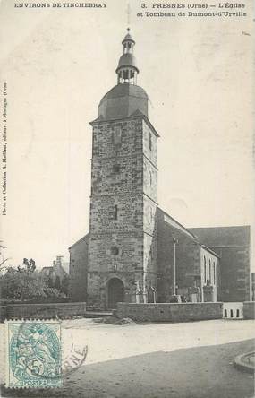 CPA FRANCE 61 "Fresnes, Eglise, Tombeau de Dumont d'Urville"