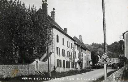 / CPSM FRANCE 38 "Virieu et Bourbre, le repos de l'ouvrière"